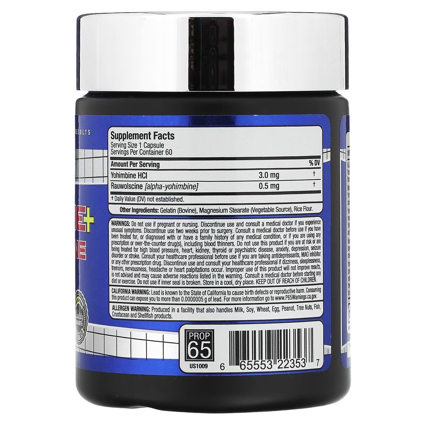 Allmax - Yohimbine + rauwolscine 60 capsules