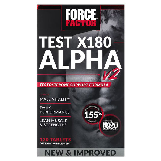 Force Factor, Test X180 Alpha V2, 120 comprimés